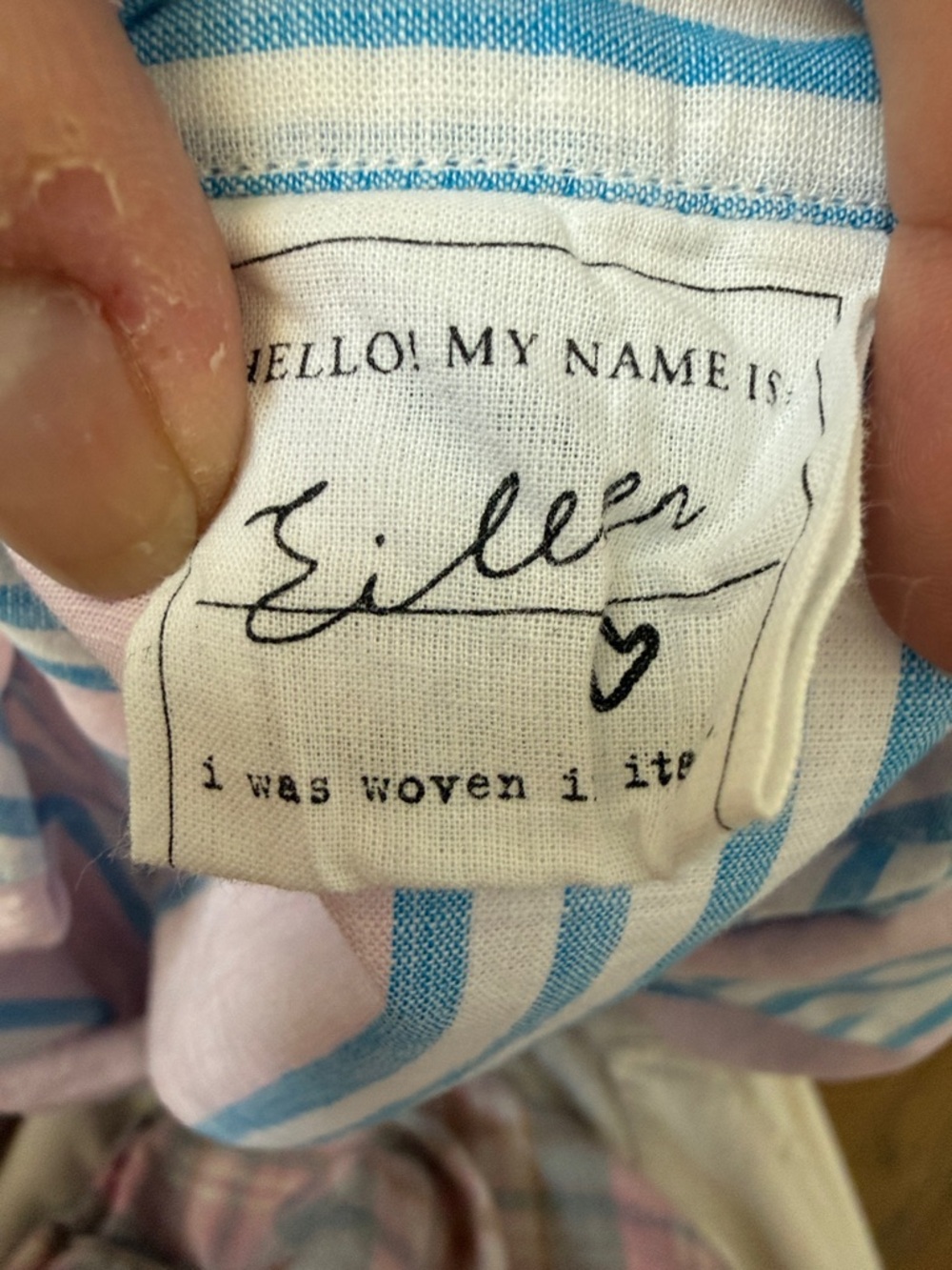 Frank & Eileen "Eileen" Button Up in Pink and Blue Striped Shirt XL - Picture 11 of 11